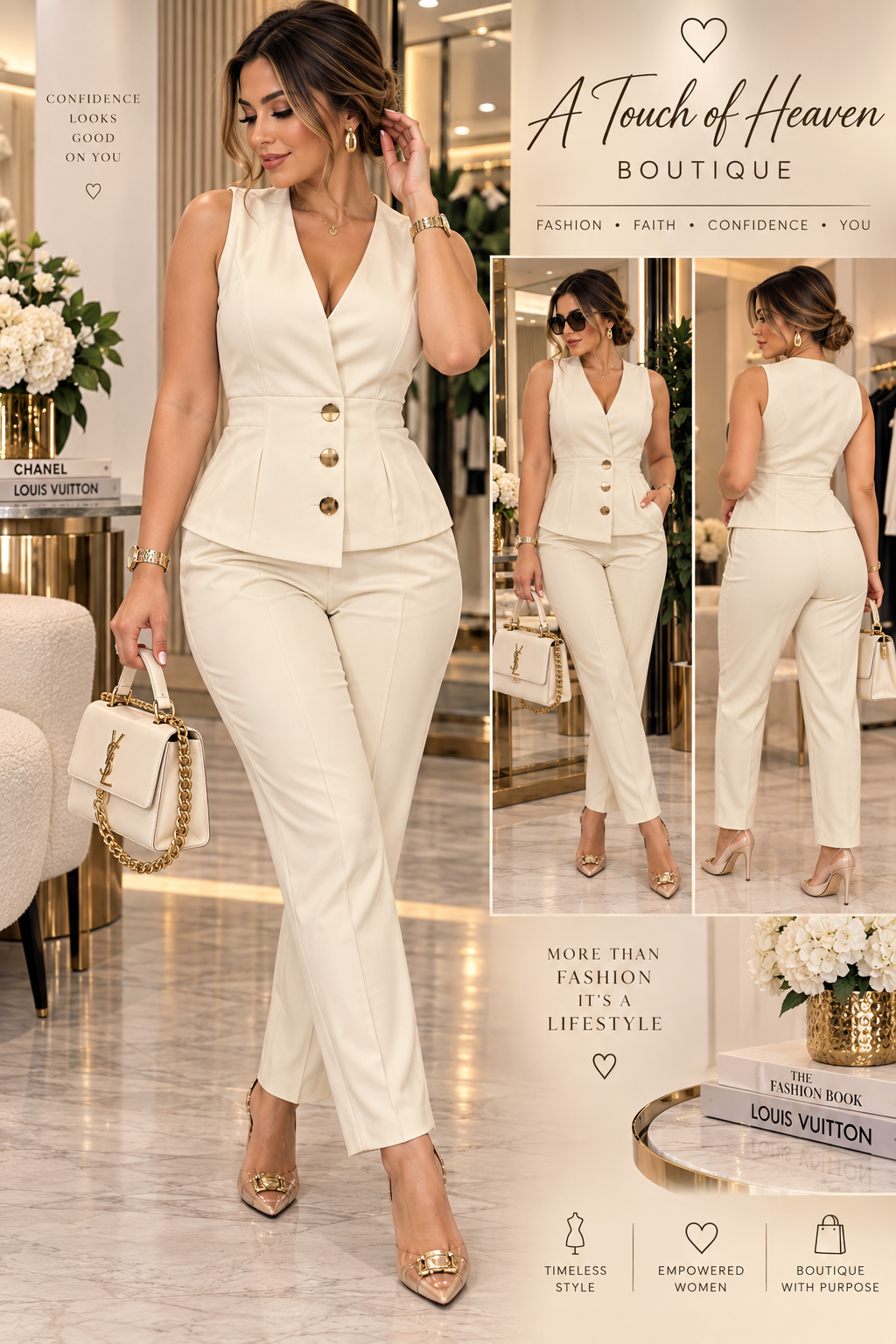 Heavenly Grace Tailored Vest & Pants Set