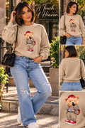 Cozy Camera Bear Knit Sweater