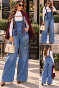 Chic Wide-Leg Denim Jumpsuit