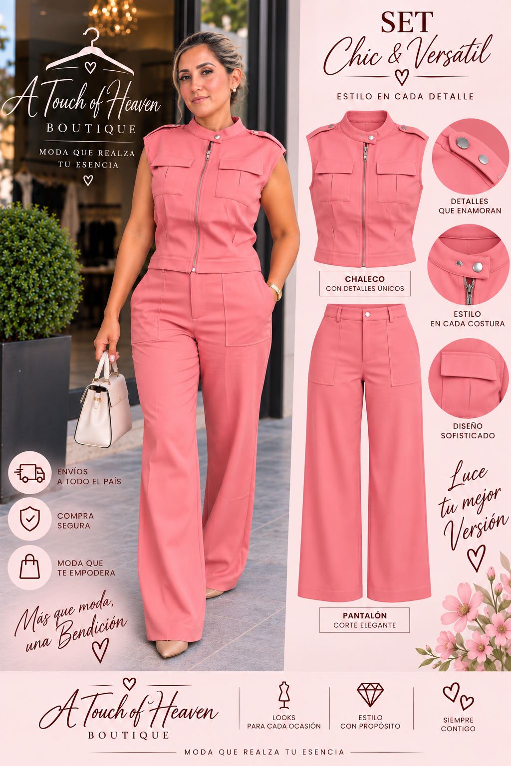 Heavenly Chic Utility Two-Piece Set