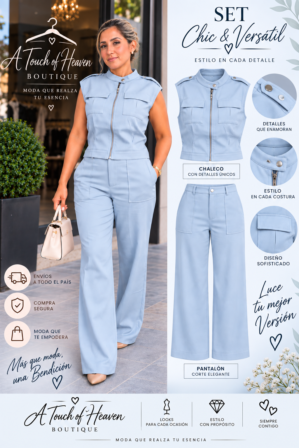Heavenly Chic Utility Two-Piece Set