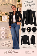 Napoleon Elegance Military Jacket – Black & Gold