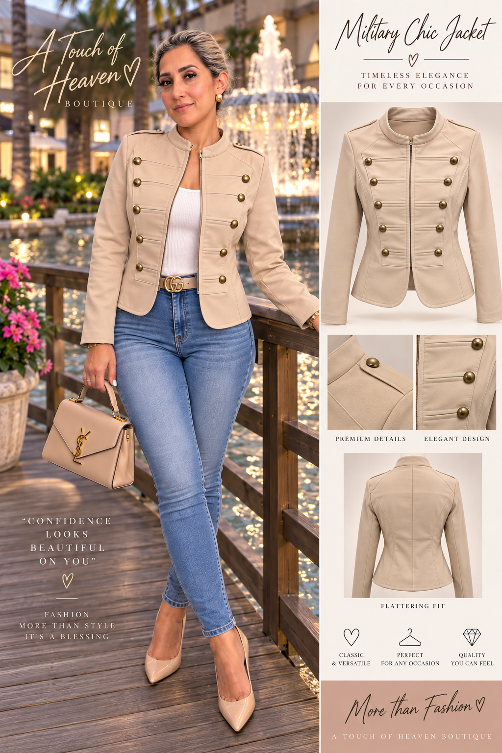 Timeless Military Chic Jacket – Elegant & Effortlessly Stylish