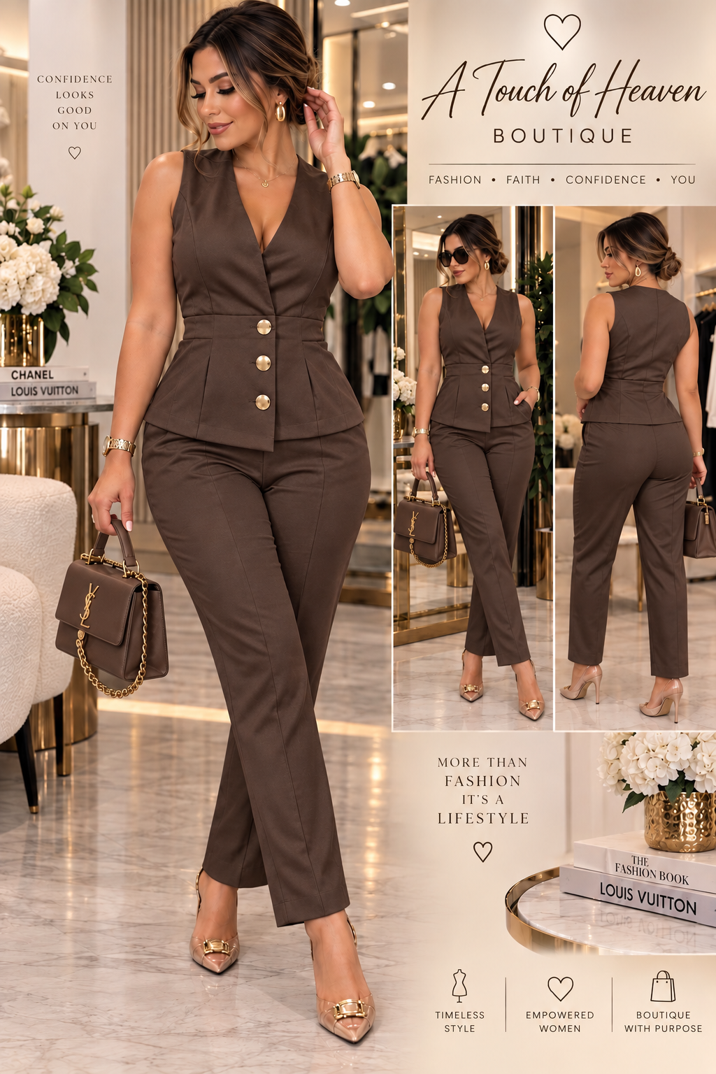 Heavenly Grace Tailored Vest & Pants Set