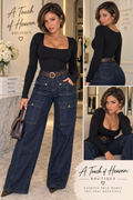 Midnight Utility Wide-Leg Jeans